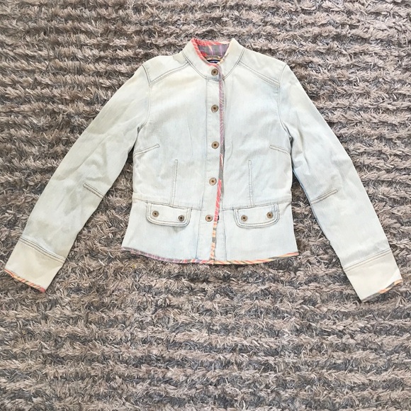 GAP Jackets & Blazers - Gap Cotton Rushed Light Blue Jean Jacket Size XS